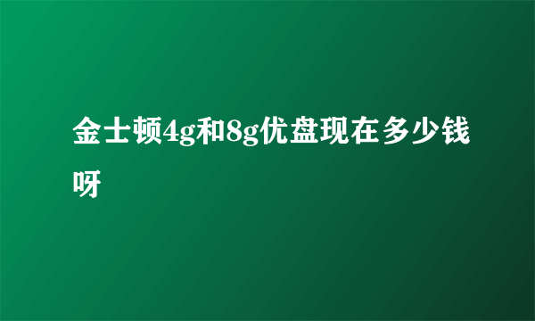 金士顿4g和8g优盘现在多少钱呀