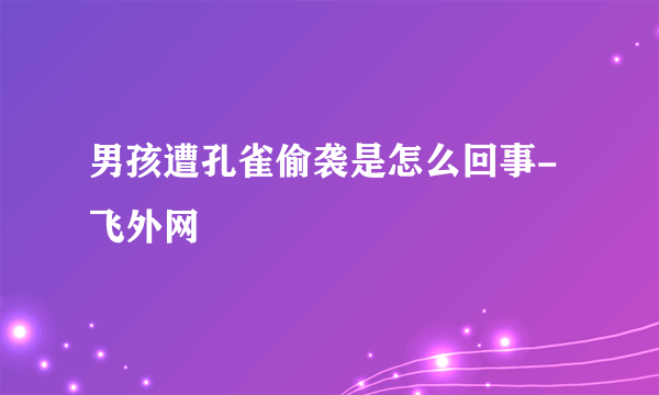 男孩遭孔雀偷袭是怎么回事-飞外网