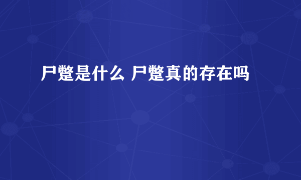 尸蹩是什么 尸蹩真的存在吗