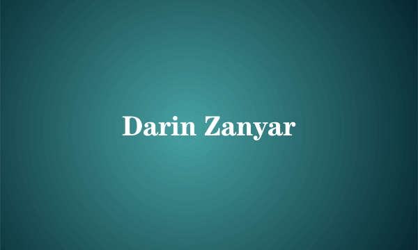 Darin Zanyar