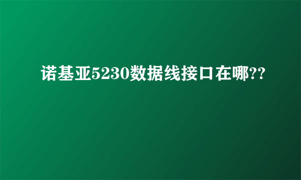 诺基亚5230数据线接口在哪??