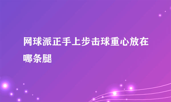 网球派正手上步击球重心放在哪条腿