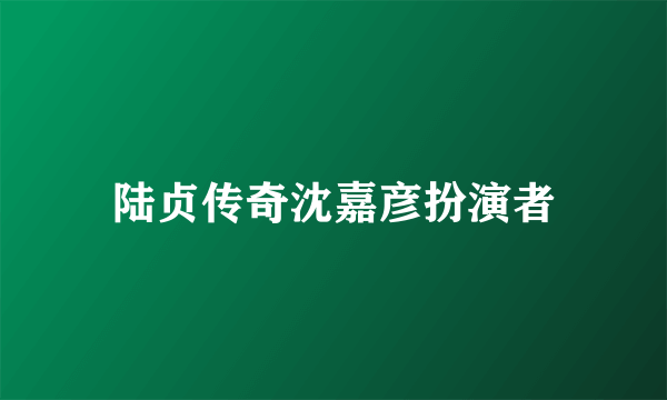 陆贞传奇沈嘉彦扮演者