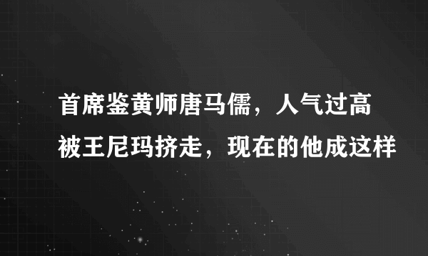 首席鉴黄师唐马儒，人气过高被王尼玛挤走，现在的他成这样