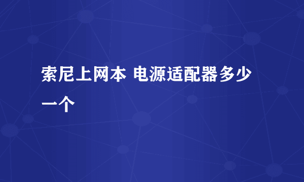 索尼上网本 电源适配器多少一个