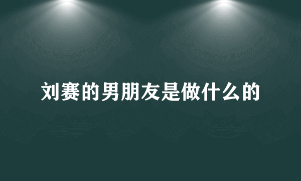 刘赛的男朋友是做什么的