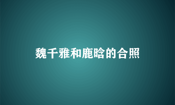 魏千雅和鹿晗的合照