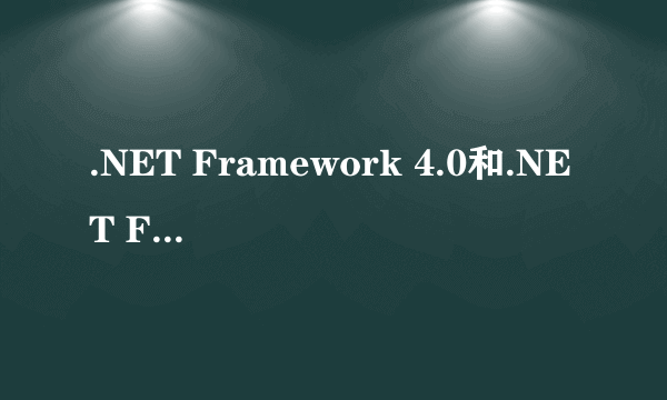 .NET Framework 4.0和.NET Framework v4.0有什么区别么?还是同样的?