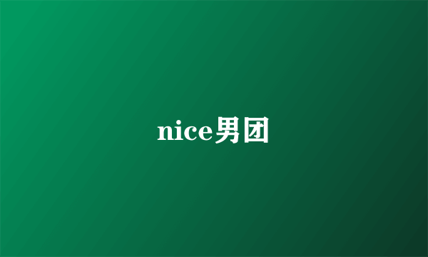 nice男团