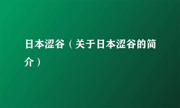 日本涩谷（关于日本涩谷的简介）