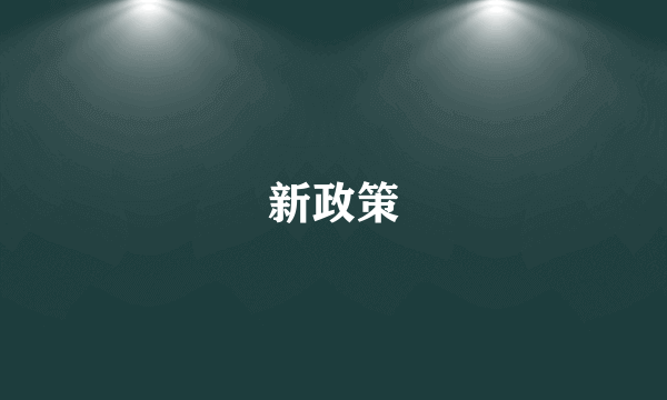 新政策