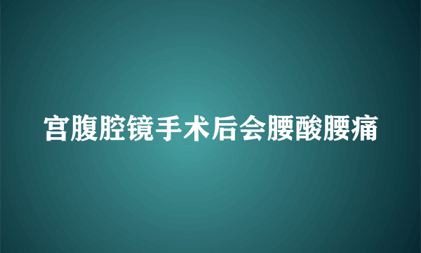 宫腹腔镜手术后会腰酸腰痛