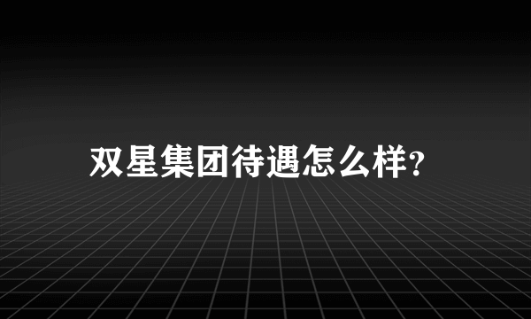 双星集团待遇怎么样？