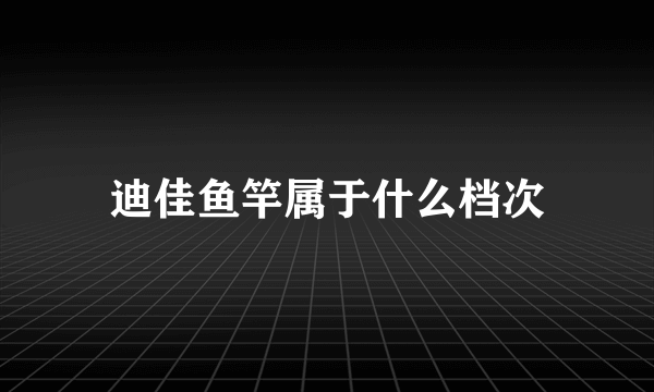 迪佳鱼竿属于什么档次