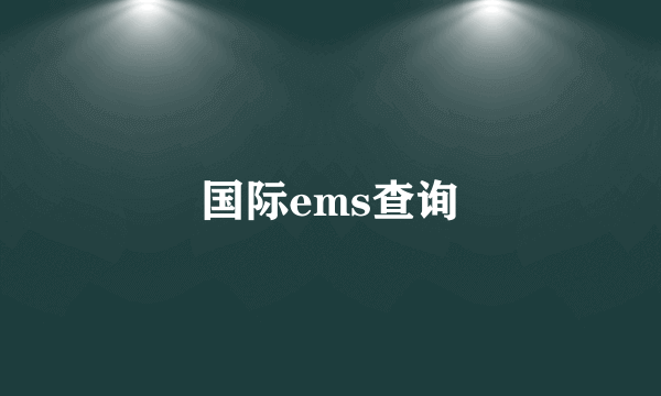 国际ems查询