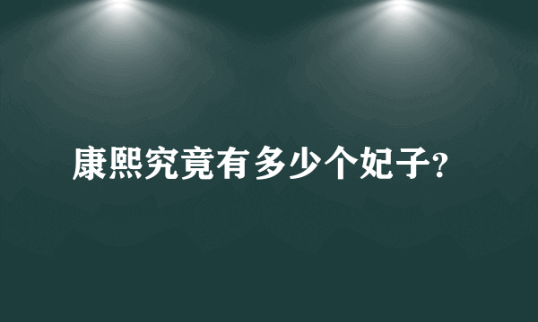 康熙究竟有多少个妃子？