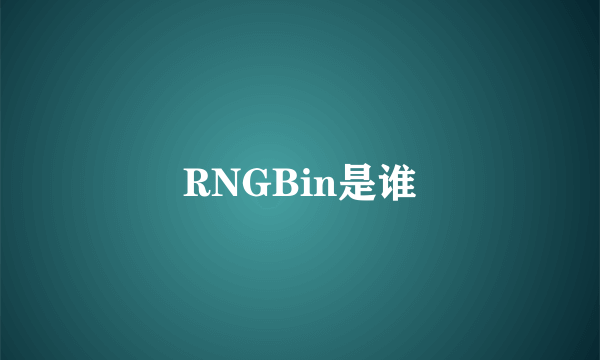 RNGBin是谁