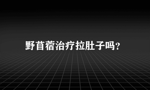 野苜蓿治疗拉肚子吗？