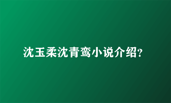 沈玉柔沈青鸾小说介绍？