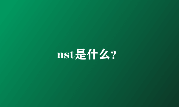 nst是什么？