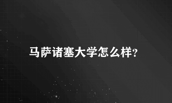 马萨诸塞大学怎么样？