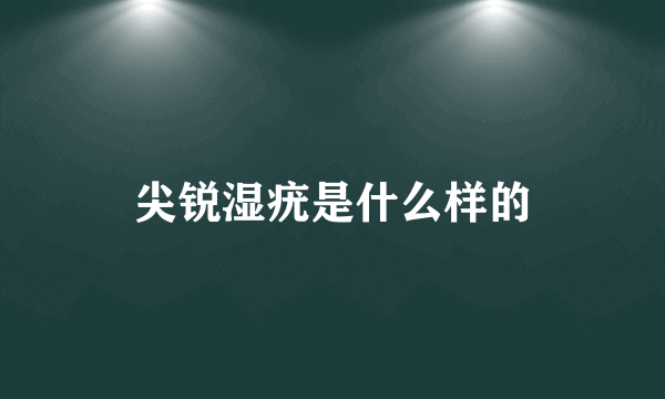 尖锐湿疣是什么样的