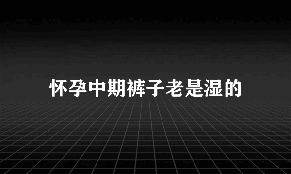 怀孕中期裤子老是湿的