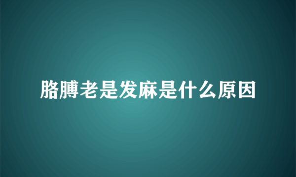 胳膊老是发麻是什么原因