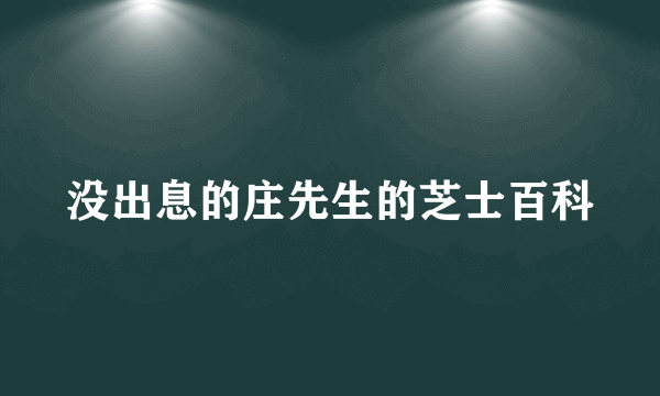 没出息的庄先生的芝士百科