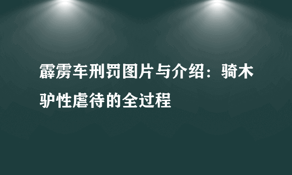 霹雳车刑罚图片与介绍：骑木驴性虐待的全过程