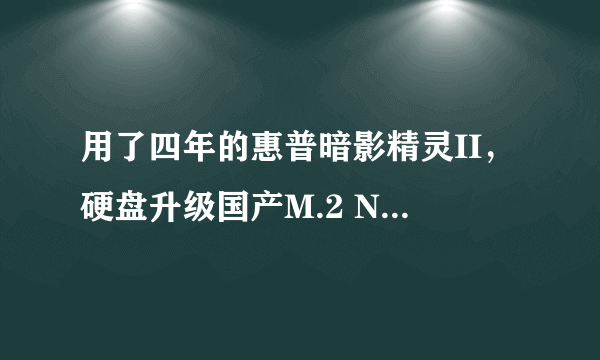 用了四年的惠普暗影精灵II，硬盘升级国产M.2 NVMe SSD，性价比值得肯定