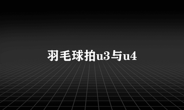 羽毛球拍u3与u4