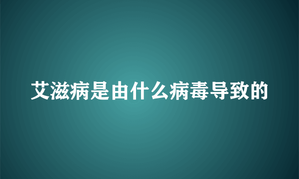 艾滋病是由什么病毒导致的