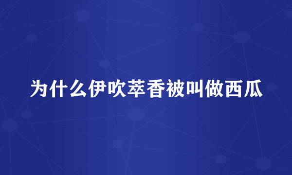 为什么伊吹萃香被叫做西瓜