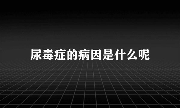 尿毒症的病因是什么呢