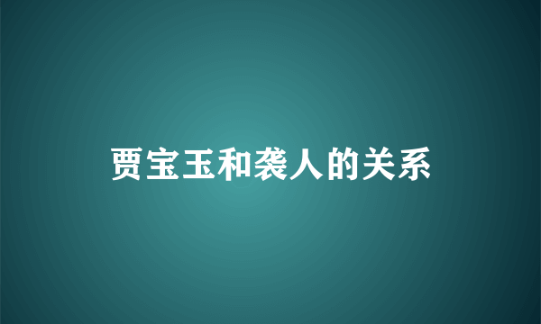 贾宝玉和袭人的关系