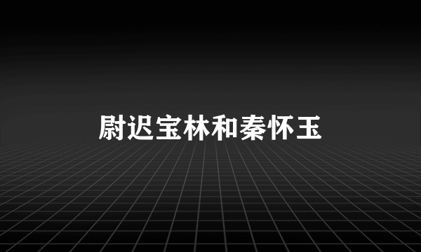 尉迟宝林和秦怀玉