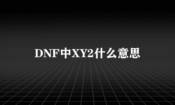 DNF中XY2什么意思