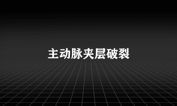 主动脉夹层破裂