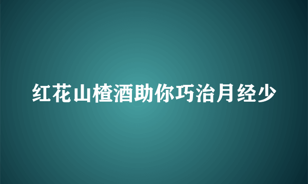 红花山楂酒助你巧治月经少