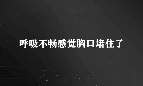 呼吸不畅感觉胸口堵住了