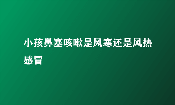 小孩鼻塞咳嗽是风寒还是风热感冒