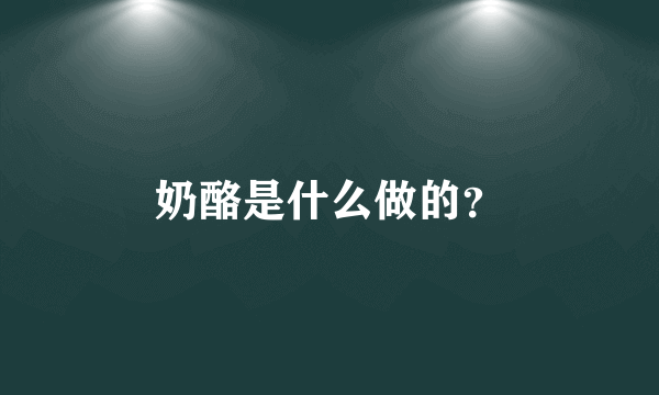 奶酪是什么做的？