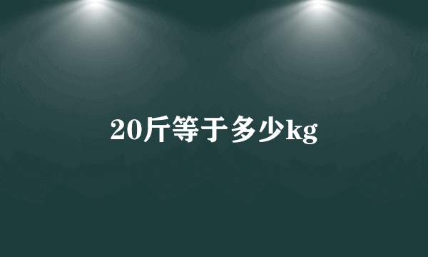 20斤等于多少kg