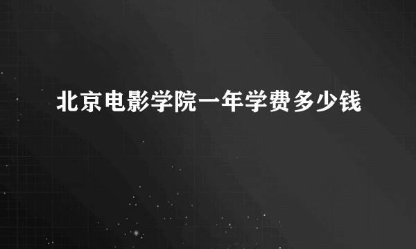 北京电影学院一年学费多少钱