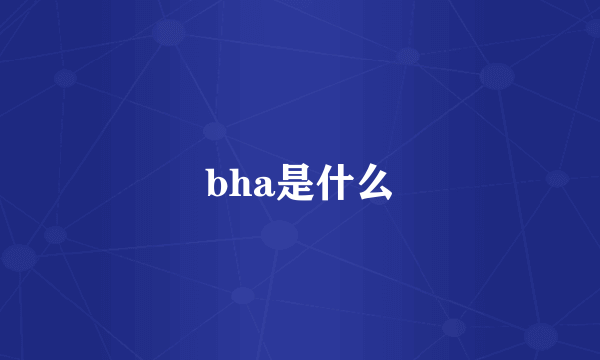 bha是什么