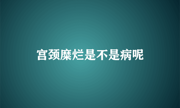 宫颈糜烂是不是病呢