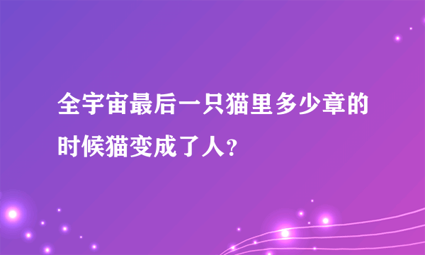 全宇宙最后一只猫里多少章的时候猫变成了人？