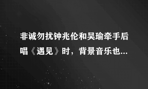 非诚勿扰钟兆伦和吴瑜牵手后唱《遇见》时，背景音乐也在放《遇见》，请问背景音乐中的男声是谁唱的？