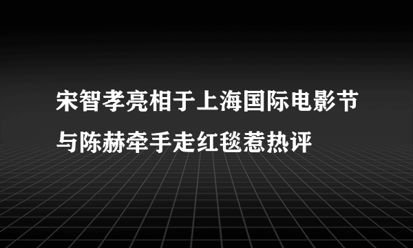 宋智孝亮相于上海国际电影节与陈赫牵手走红毯惹热评